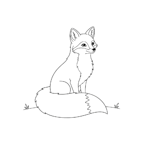 Foxes coloring page