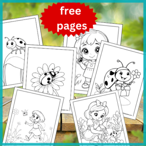Catherine and Ladybug Coloring Pages